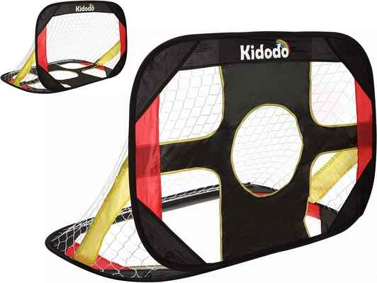 #7. Kidodo Pop-Up Soccer Goal for Backyard Kids Soccer Goal Portable & Foldable Soccer Goal Net