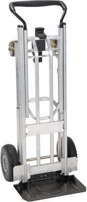 #7. Cosco 12323ASB1E 4-in-1 Larger Storage One-Hand Conversion Looped Handle Hand Truck (Steel)