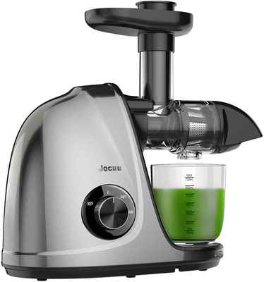 #8. JOCUU Two Speed Modes Easy to Clean Slow Masticating Juicer Extractor for Fruits & Vegetables