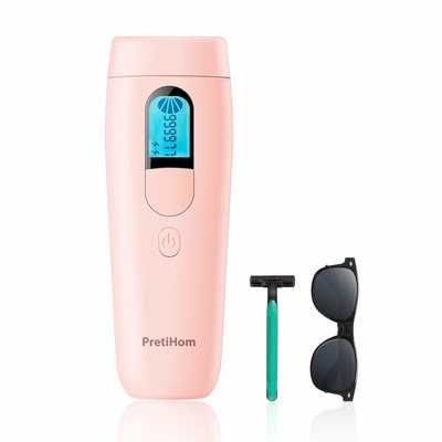 #9. PretiHom IPL 900,000 Painless Anti-Allergy Permanent Hair Removal for Men & Women (Pink)