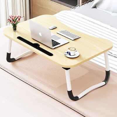 #6. JIIKOOAI Portable Table Dorm Desk Foldable Small Bed Tray Lap Desk for Watching Movie