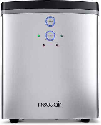 #7. NewAir NIM033SS00 33lbs 2 Ice Portable Perfect Countertop Ice Maker Machine (Silver)