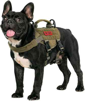 #6. OneTigris Adjustable Training Harness No Pull Tactical Dog Harness Vest w/Handle for Walking