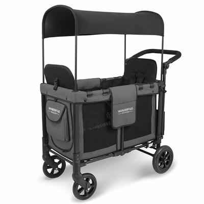 6. WonderFold Multi-Function 2-Passenger Push Adjustable Canopy Double Folding Baby Stroller