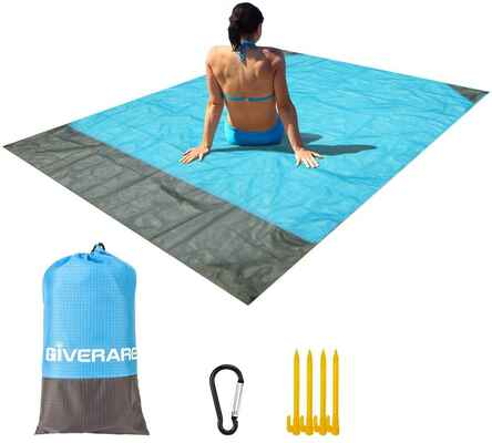 #10. GIVERARE Waterproof Quick Drying Indoor/Outdoor 4 Corner Pockets Sand-Free Beach Blanket