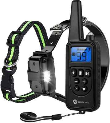 #7. SLOPEHILL 2600 Ft 5 – 140 lbs. Waterproof Small Size Electric Dog Training Collar