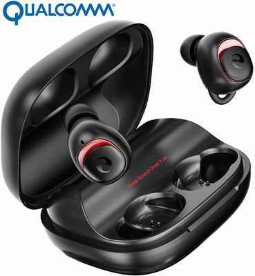 #6. OFUSHO Bluetooth 5.0 Deep Bass 152H IPX7 Waterproof TWS Stereo in-Ear Wireless Earbuds