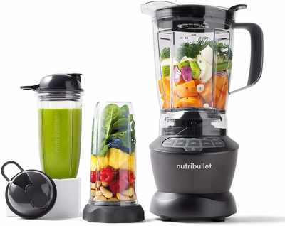 #1. NutriBullet ZNBF30500Z 1200W Three Precision Speed Juice Blender Combo (Dark Gray)