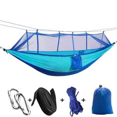 5. KEPEAK Lightweight Double & Single Nylon Camping Hammock with Mosquito Net & Bug Net