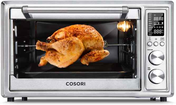 #2. CASORI 30L C0130-AO Silver 12-in-1 Rotisserie & Dehydrator Air Fryer Toaster Oven Roaster