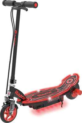 #1. Razor FFP 6 LEDs Rechargeable Power Core E90 Electric Scooter for Kids (Glow Black/Red)