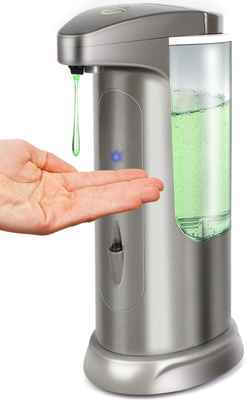 #1. Hanamichi Touchless High Capacity Motion Sensor Waterproof Base Automatic Soap Dispenser