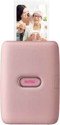 #4. Fujifilm Instax Dusky Pink Glossy Photo Paper Bluetooth-enabled Mini Portable Printer