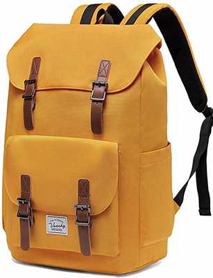 #7. VASCHY Casual Water-Resistant Light SBC Zipper College School Backpack for Men & Women