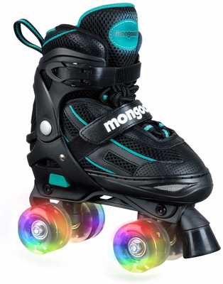 #4. Mangoose Adjustable with Fun Light Up Wheels for Beginner Girls & Boys Inline Roller Skates