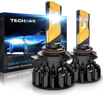 #4. TECHMAX Super Lighting Kit of 2 White 9012 6500K Xenon 12000 Lumen HIR2 LED Headlight Bulb