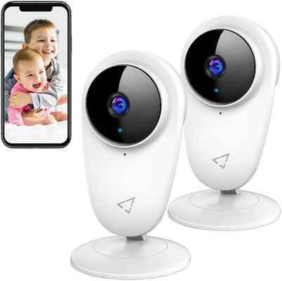 #6. VICTURE 2-Way Audio 1080P Wi-Fi Video Baby Monitor Indoor Home Security Camera