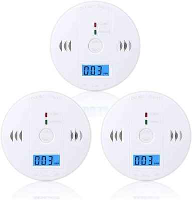 #2. Furado Pack of Three Battery Operated Portable Photoelectric Smoke & CO Detector