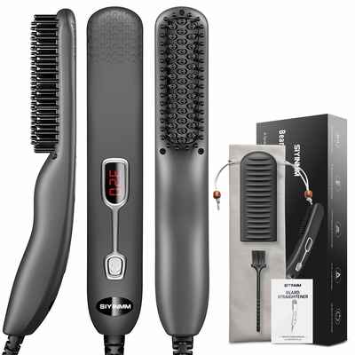 #7. SIYINMM Professional Groomer Electric Hair Beard Straightening Brush/Comb for Travel/Home