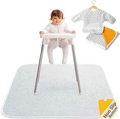 #2.  Boon Glides Smoothly One-Tray Liner Flair Pedestal Baby High Chair (White & Grey)