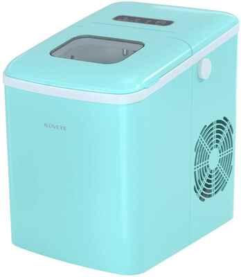 #10. NOVETE 28.7lbs Portable Countertop Mini Ice Maker w/Ice Scoop & Basket for Parties