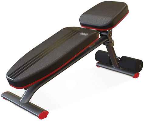 #10. CHENNAO Full Body Foldable Flat Bench Supine Board Red Utility Weight Bench for Home Gym