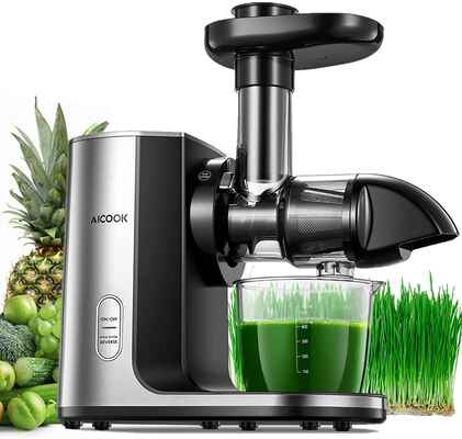 #9. AICOOK BPA-Free Slow Masticating Juicer Easy To Clean Higher Juice Yield & Dried Pulp