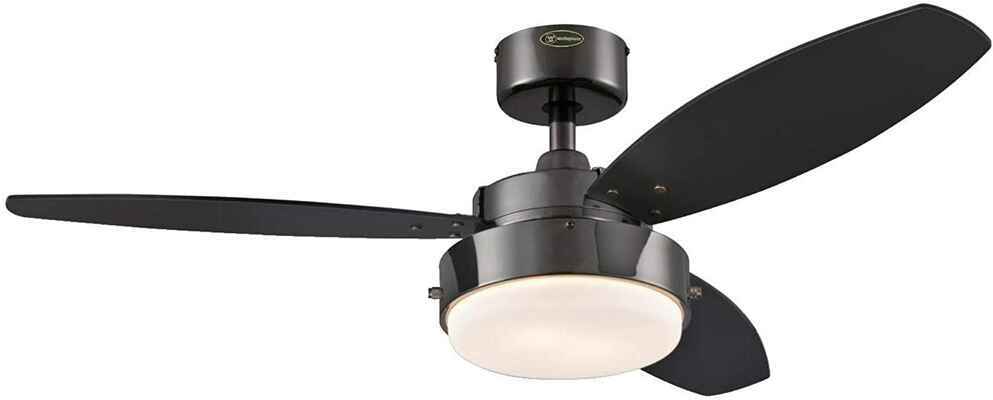 #8. WESTINGHOUSE 42'' Gun Metal 7221500 Button Control MDF Ceiling Fan w/Light