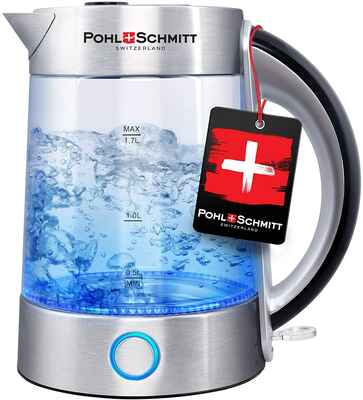 #3. POHL SCHMITT Auto Shut-Off 1.7L Upgraded Stainless Steel Electric Kettle Water Boiler