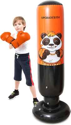 #5. UpgradeWith Height 62'' Indoor & Outdoor Inflatable Punching Bag for Kids & Adults