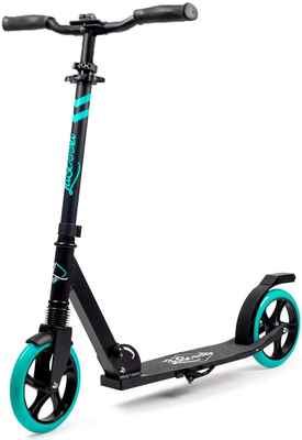 #4. Lascoota 7.9'' Big Wheels Dual Suspension System Scooters for Kids 8 Years & Up w/Shoulder Strap