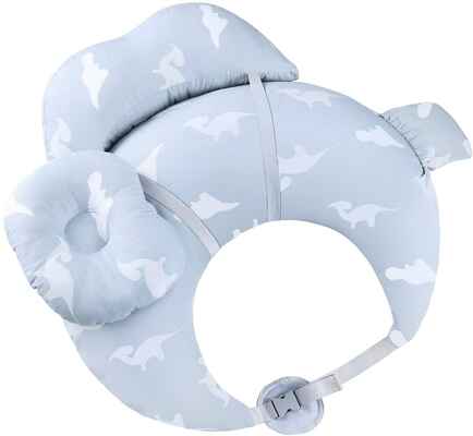 #3. OMORC 100% Pure Cotton Waterproof Breastfeeding Pillow & Lounger w/Detachable Backrest