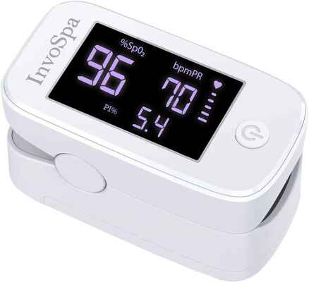 #4. InvoSpa Saturation Oxygen Monitor Fingertip Pulse Oximeter for Heart Rate Monitoring