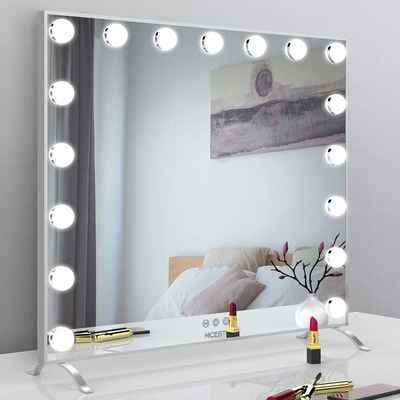 #3. NICESTi Smart Touch Control Lighted Makeup Mirror w/17 Dimmable LED Bulbs