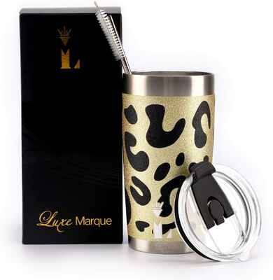 #3. Luxe Marque Thermal Spill Proof Thermal Lid Stainless Steel Travel Tumbler Flask