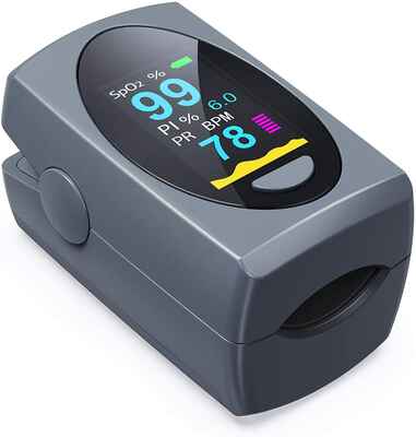 #3. FACEIL OLED Portable Digital Blood Pulse Oximeter Fingertip (Batteries Included)