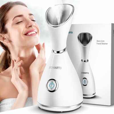 #10. JAMARTO Portable Home Skin Spa Nano Ionic Facial Steamer, for Moisturizing Blackheads Acne Skin Care