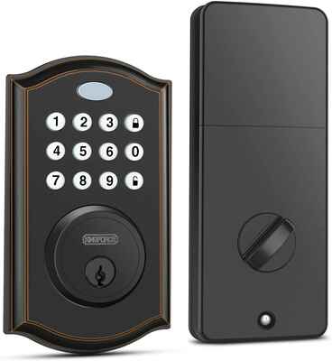 #8. KING FORCE Easy to Install Keyless Entry Door Lock Keypad Deadbolt Lock