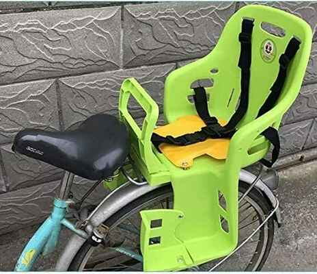 #6. GYR Adjustable Child Bike Carrier Seat for Bicycle MTB Road Kids Bike Seat (Blue & Green)