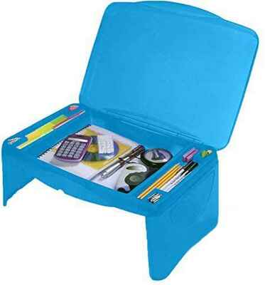 #7. MAVO CRAFT Laptop Desk Serving Tray Lap Desk Extra-Storage for Kids & Adults (Blue)