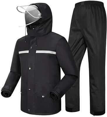 #6. G&Monday Breathable Lightweight Waterproof Outdoor Anti-Storm Hooded Rain Wear Suit