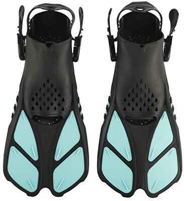 #10. XMsound Material TPR Open Heel Adjustable Buckles Travel Size Short Swim Fins