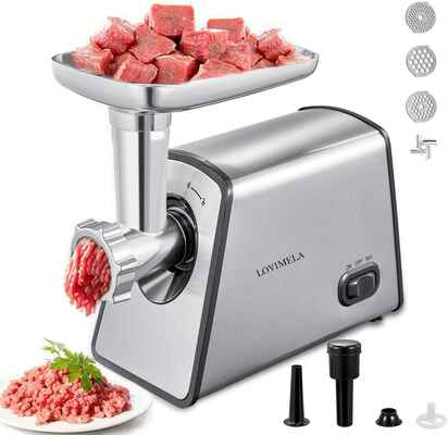 #5. LOVIMELA 2600W Max Stainless Steel Sausage Stuffer & Electric Meat Grinder