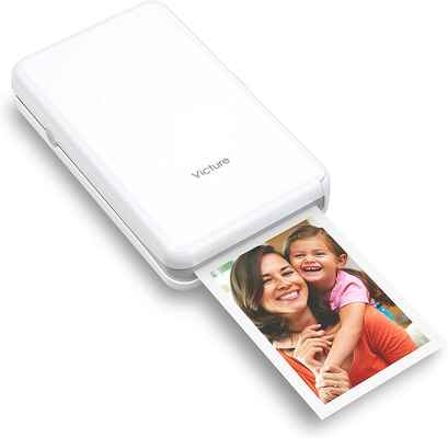 #6. VICTURE 4 Pass Tech Wireless Rechargeable Bluetooth Connection Portable Photo Printer