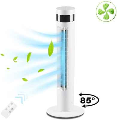 #10. Kismile 35'' White 12H Portable Quiet Tower Fan w/Oscillation 3 Powerful Wind Speed & 3 Modes