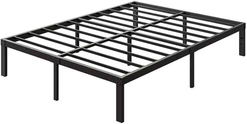 #6. Ziyoo Full Heavy-Duty 14 Height 3000lbs Reinforced Bed Frame Full-Size Platform Bed