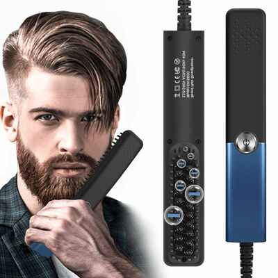 #8. Kopeak Ionic Portable Beard Straightener w/Anti-Scald Heated Hair for Men & Women