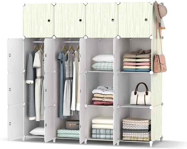 #1. HOMIDEC 56 x 18 x 56 '' Clothes Organizer Portable Closet Wardrobe w/Ganging Rod