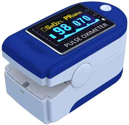 #10. LASHA 10S Pulse Oximeter Fingertip Blood Oxygen Saturation Kit w/Lanyard