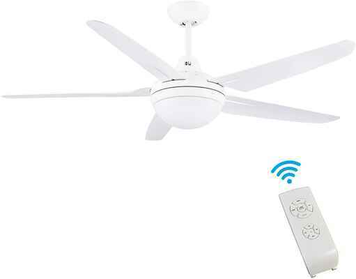 #3. CJOY 3000K Remote Controls 53'' 5 Reversible Blades Modern Ceiling Fan (Black)